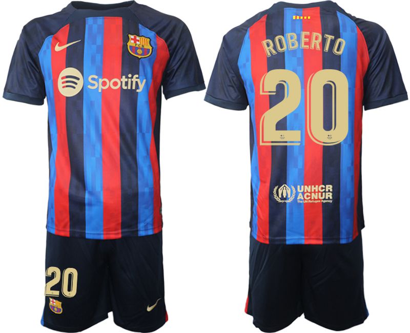 Men 2022-2023 Club Barcelona home blue 20 Soccer Jersey